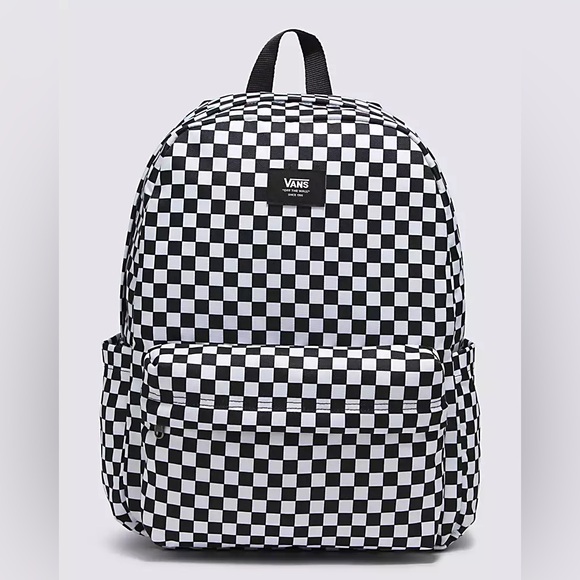 Vans Old Skool Check Backpack Black & White - Picture 1 of 7